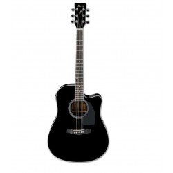 Ibanez PF15ECE Dreadnought Acoustic-Electric Guitar-Black