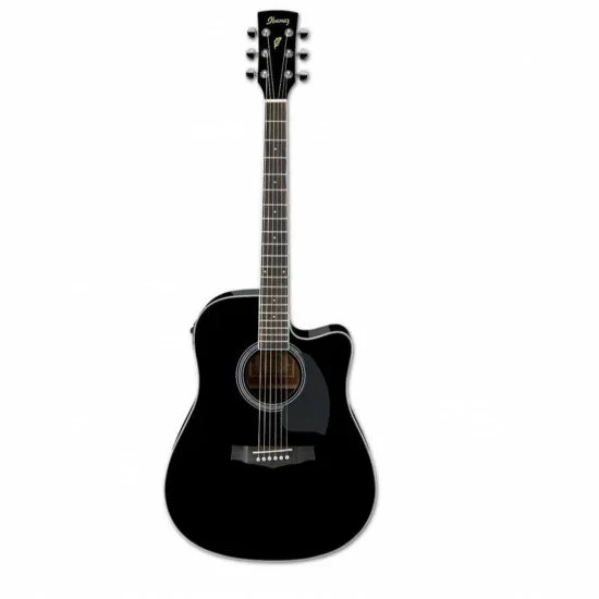 Ibanez Pf15ece Dreadnought Acoustic Electric Guitar Black 1708