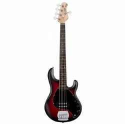 Sterling By Music Man StingRay RAY5 Bass Guitar - Ruby Red Burst Satin