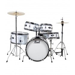 Pearl Roadshow Junior 5-pcs Drum Set with Hardware & Cymbals Pure White