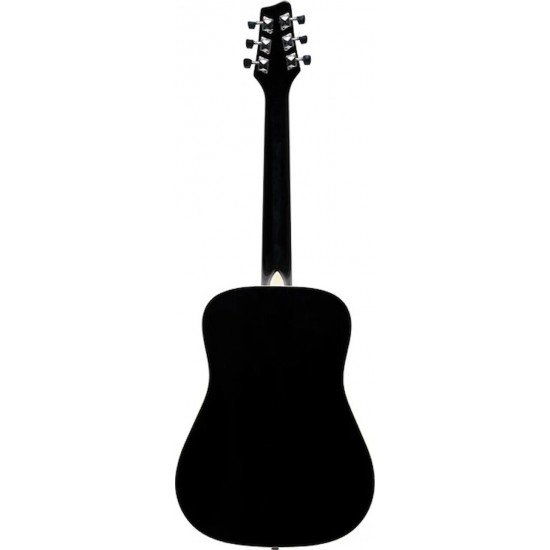 Stagg 3/4 Black Dreadnought Acoustic Guitar with Basswood Top