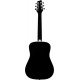 Stagg 3/4 Black Dreadnought Acoustic Guitar with Basswood Top