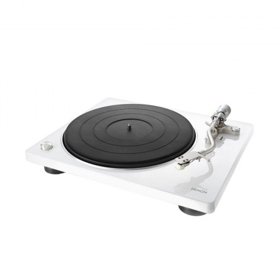 Denon DP400BKEM Premium Belt-Driven Hi-Fi Turntable - White