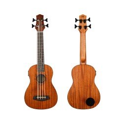 Flight DUBS Electro-Acoustic Bass Ukulele - Mahogany