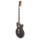 D'Angelico DAPATLBLFCS Premier Atlantic Single-Cutaway Guitar - Black Flake