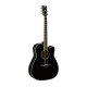 Yamaha FGX830C Dreadnought Cutaway Acoustic-electric Guitar - Black