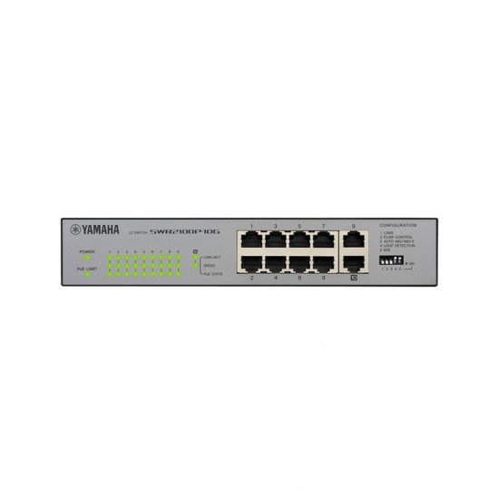 Yamaha SWR2100P-10G 10-port L2 Network Switch, with PoE