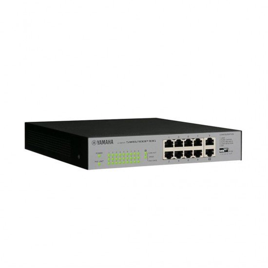 Yamaha SWR2100P-10G 10-port L2 Network Switch, with PoE