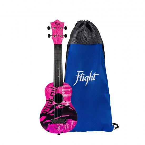 Flight UTS-40 Pink Rules Ultra Travel Ukulele