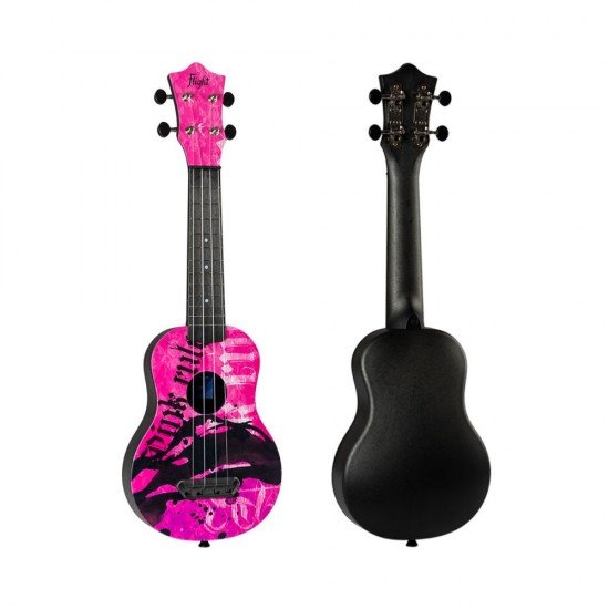 Flight UTS-40 Pink Rules Ultra Travel Ukulele