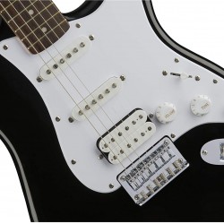 Fender Squier 371005506 Bullet Stratocaster Beginner Hard Tail Electric Guitar HSS - Black