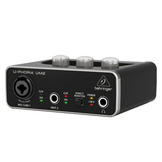 Behringer U-Phoria Um2 Audiophile 2X2 Usb Audio Interface With Xenyx Mic Preamplifier