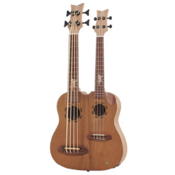 Ortega Tenor Size Double Neck Ukulele/ Uke Bass Natural - Hydra-BSTE