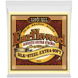 Ernie Ball P02047 Earthwood Silk and Steel Extra-Soft Acoustic Guitar Strings, 10-50 Gauge