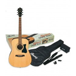 Ibanez V50 Jampack Acoustic Guitar Package Natural Finish  Includes Tuner, Strap, Picks & Gig Bag 