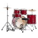 Pearl RS525SC Roadshow 5pc Drum Set 2216B/1008T/1209T/1616F/1455S with Cymbal & Hardware Matte Red Finish