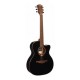 Lag T118ACE Tramontane Auditorium Cutaway Electro Acoustic Guitar - Black Finish