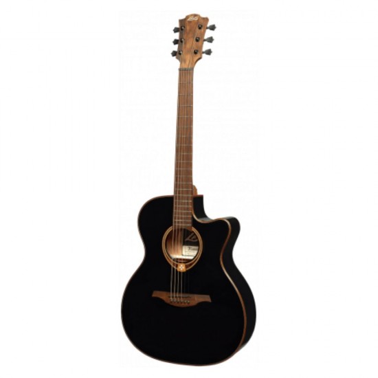 Lag T118ACE Tramontane Auditorium Cutaway Electro Acoustic Guitar - Black Finish