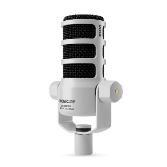 Rode PODMICUSBW Dynamic Broadcast USB Microphone - White