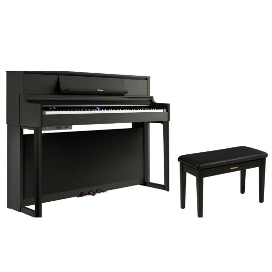 Roland LX-5 Digital Upright Piano with Bench - Polished Ebony