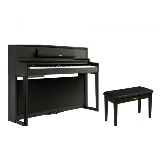 Roland LX-6 Digital Upright Piano with Bench - Polished Ebony