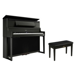 Roland LX-9 Digital Upright Piano with Bench - Polished Ebony