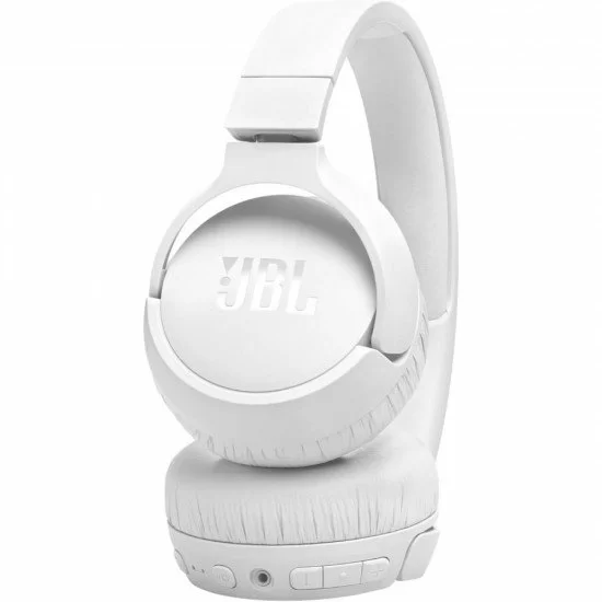 JBL Tune 670 Cancelling Headphones Wireless White, On-Ear NC Adaptive Noise