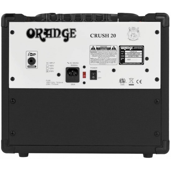 Orange Crush 20RT 1x8" 20-watt Combo Amp - Black Orange Crush 20RT 1x8" 20-watt Combo Amp - Black
