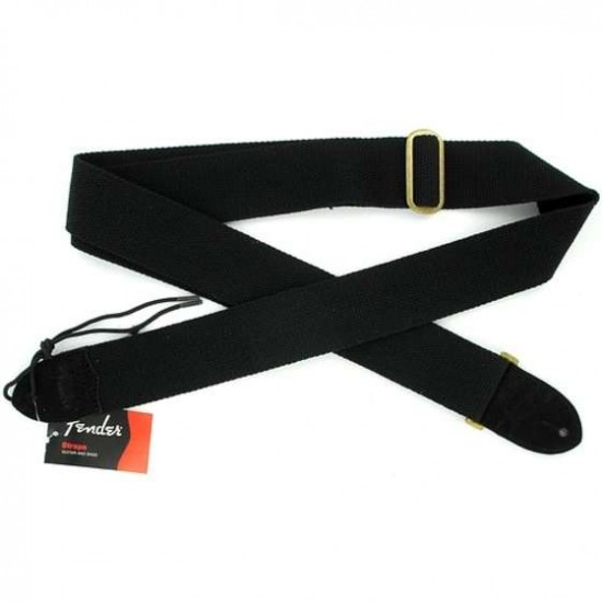 Fender Cotton/Leather Strap - Black Fender Cotton/Leather Strap - Black