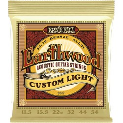 Ernie Ball Earthwood Custom Light 80/20 Bronze Acoustic Guitar Strings - 11.5-54 Gauge - P02007