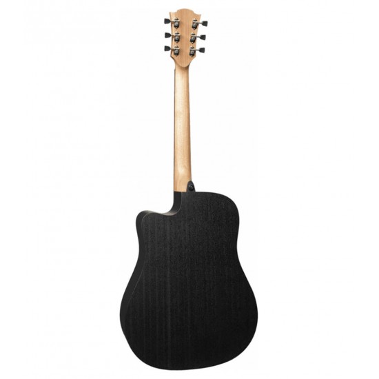 LAG T70DCE Tramontane Series Dreadnought Electro Cutaway Acoustic Guitar - Black & Brown Finish
