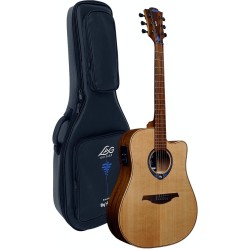 LAG Guitars THV10DCE-LB Dreadnought Cutaway Smart Acoustic Guitar with HyVibe System