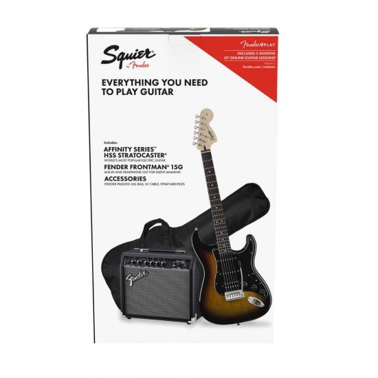  Fender 0371824632 Affinity Series™ Stratocaster® HSS Pack, Brown Sunburst, 