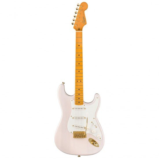 Fender Squier FSR Classic Vibe '50s Stratocaster, Maple Fingerboard, Parchment Pickguard, Gold Hardware - White Blonde