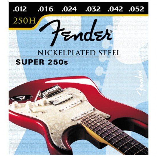 Fender 0730250009 SUPER 250'S NICKEL-PLATED STEEL STRINGS 12-52