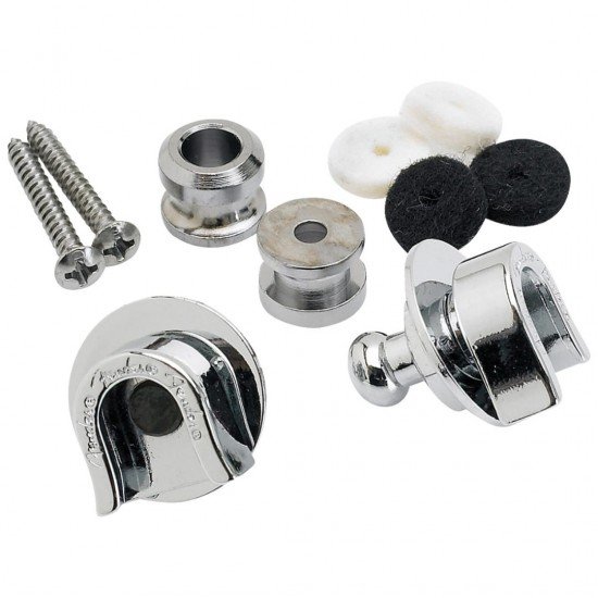 Fender 0990690000 Strap Locks and Buttons Set - Chrome