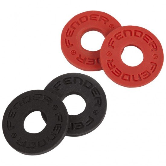 Fender 0990819000 Strap Blocks Strap Locking System (set of 4) - Black/Red