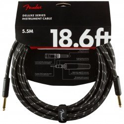 Fender 0990820080 Deluxe Cable - 18.6 foot Black Tweed