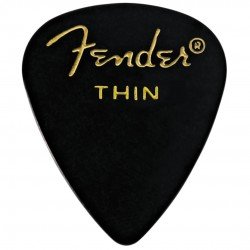 Fender 351 Shape Classic Picks, Thin, Black, 144 Count