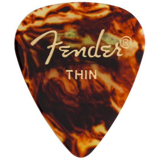 Fender 451 Shape Shell Classic Celluloid Picks - Thin (12 Pack)