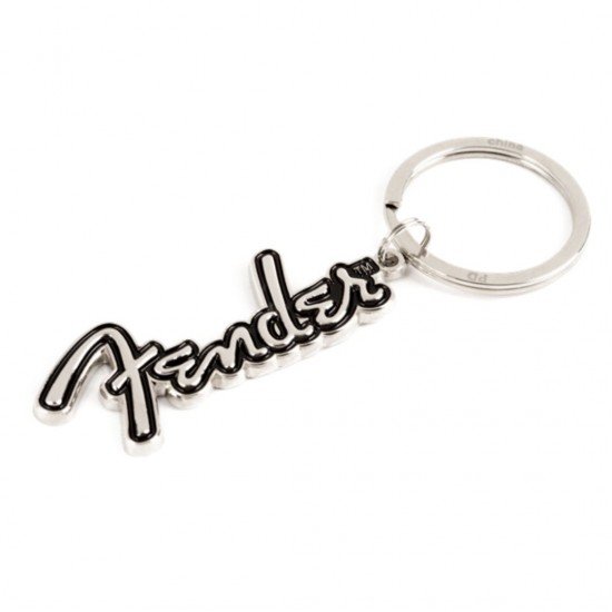 Fender Keychain - Silver and Black Logo