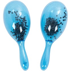 Percussion Plus PP538 Maracas Blue Sparkle Large