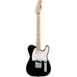 Fender Model #: 0373452506  Squier Sonic® Telecaster®, Maple Fingerboard, White Pickguard, Black