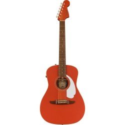 Fender Model #: 0970722540 Malibu Player, Walnut Fingerboard, White Pickguard, Fiesta Red