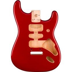 Fender Model #: 0997103709  Deluxe Series Stratocaster® HSH Alder Body 2 Point Bridge Mount, Candy Apple Red 