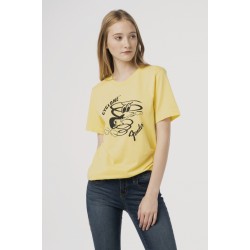 Fender 9133903306 Guitars Cyclone Graphic Tee T-Shirt, Yellow, Size Small