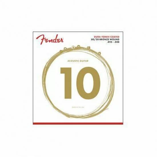 Fender 0730880002 80 20 Dura Tone Coated ACOUSTIC GUITAR STRINGS