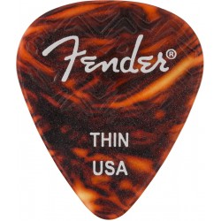 Fender 351 Shape, Tortoise Shell Thin Guitar Pick (6)