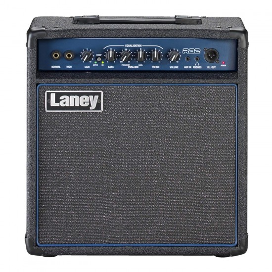 Laney RB2 30W 1x10 Bass Combo Amp Black and Blue Laney RB2 30W 1x10 Bass Combo Amp Black and Blue