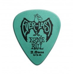 Ernie Ball P09196 Everlast Guitar Picks 2.00mm Teal 12-Pack